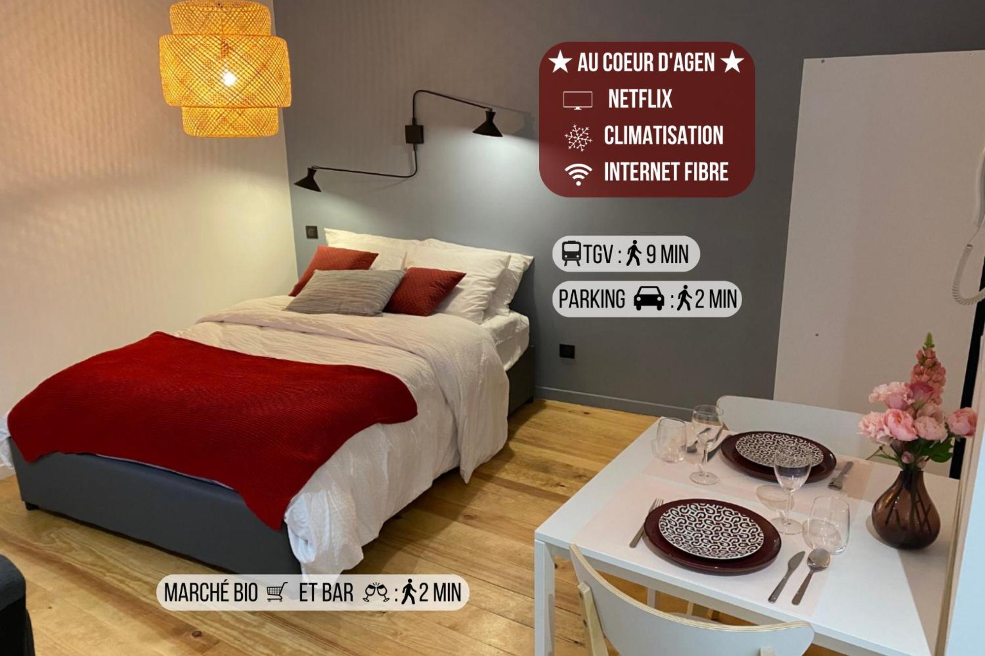 Appartement Le Charme - Au Coeur d'Agen - Self Checkin - Wifi - Netflix - Smart TV - Luqs fr Extérieur photo